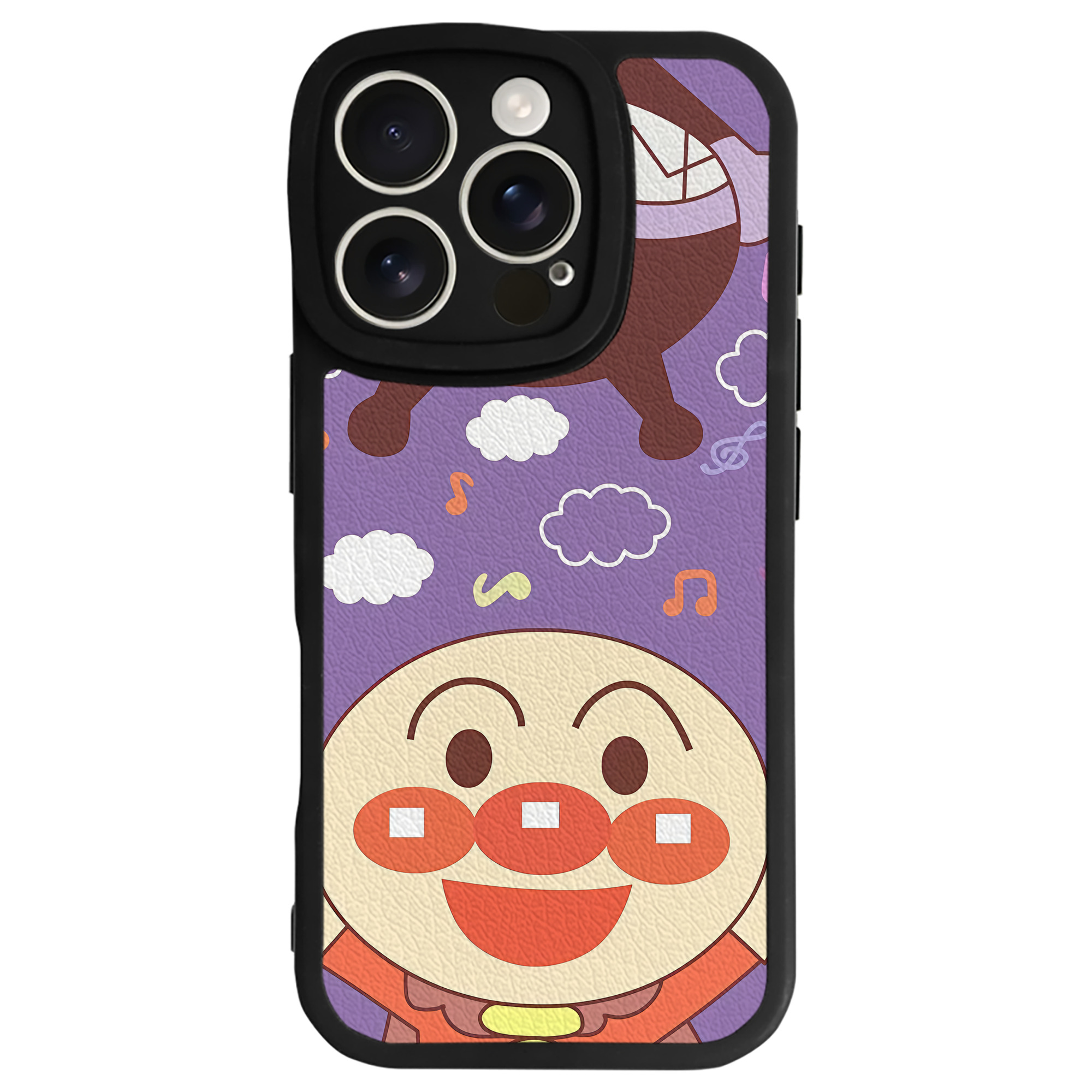 （画像用） アンパンマン Anpanman 【iPhone 16シリーズ対応】シリコンスマホケース（レザー調） 材質：シリコン